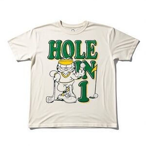Cream Graphic Tee - Hole In 1 Design
